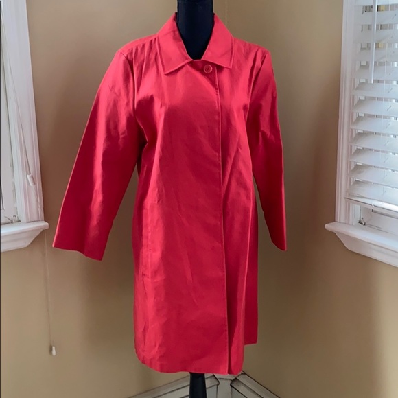 ❣️RED Hidden Button Down Old Navy Trench C… - Picture 1 of 9